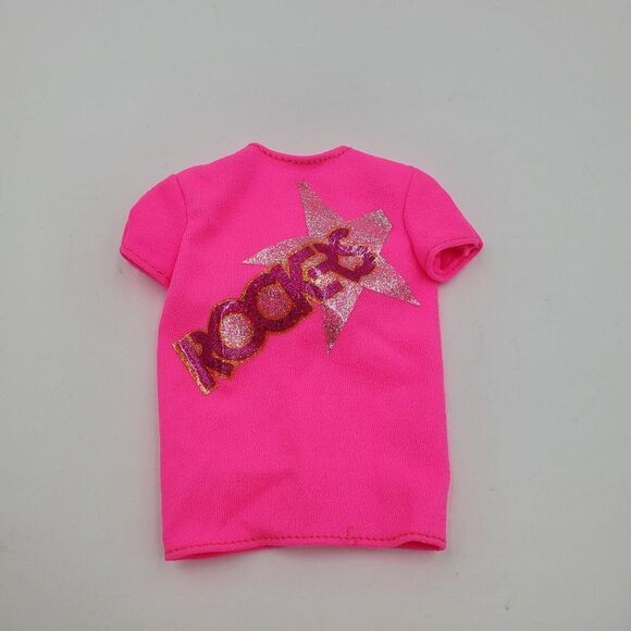 Vintage Barbie Rockers Oversized Shirt 2 Hair Pieces Shoes 1980's - Picture 2 of 7